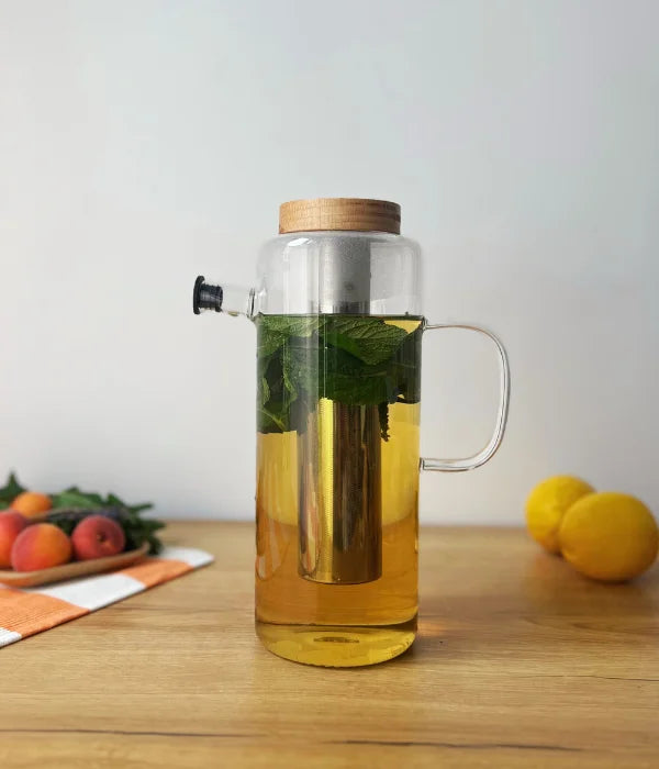 Carafe Infuseur en verre borosilicate - 1,5 L - Près des Reines