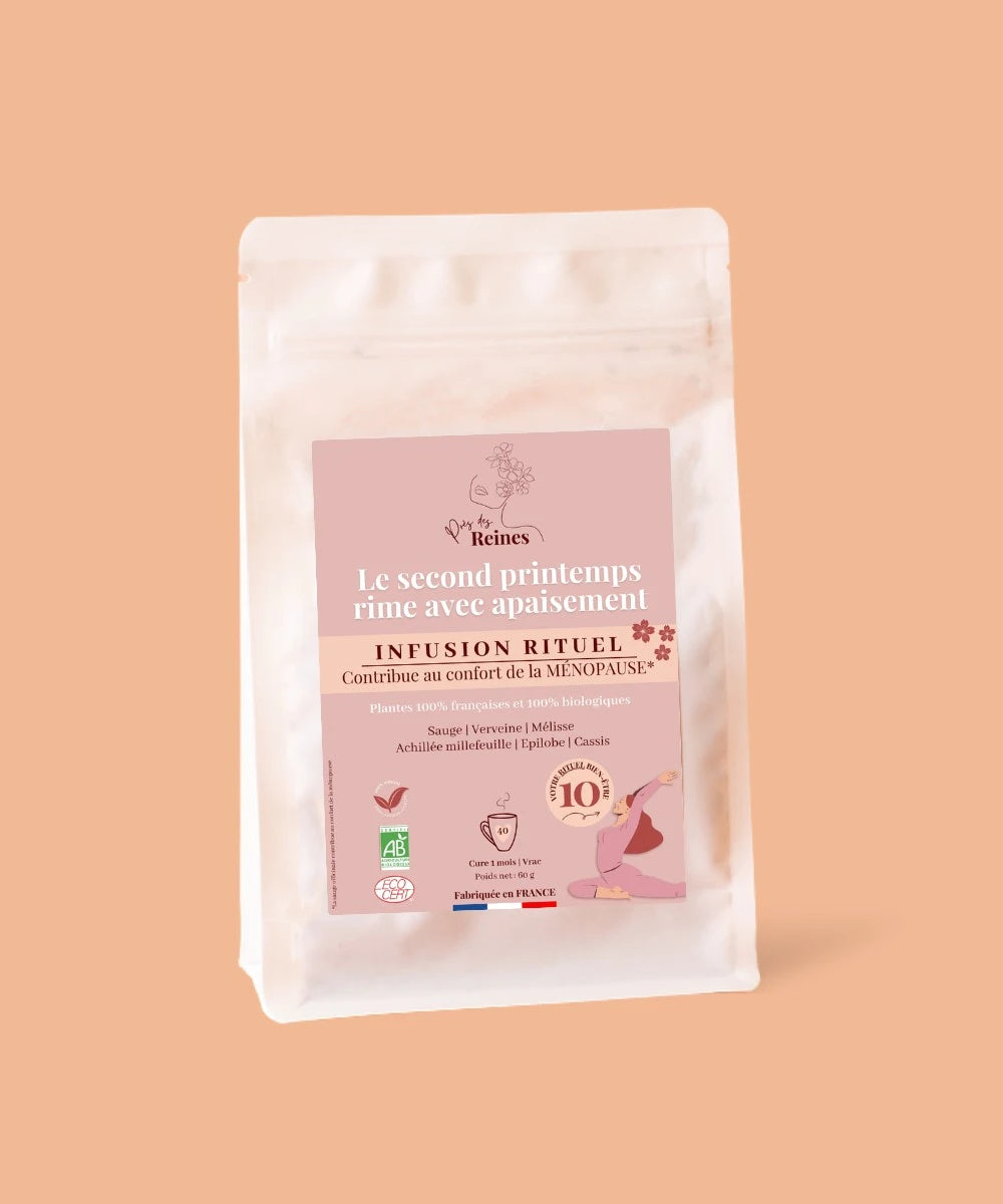 Tisane bio pour la ménopause - Près des Reines
