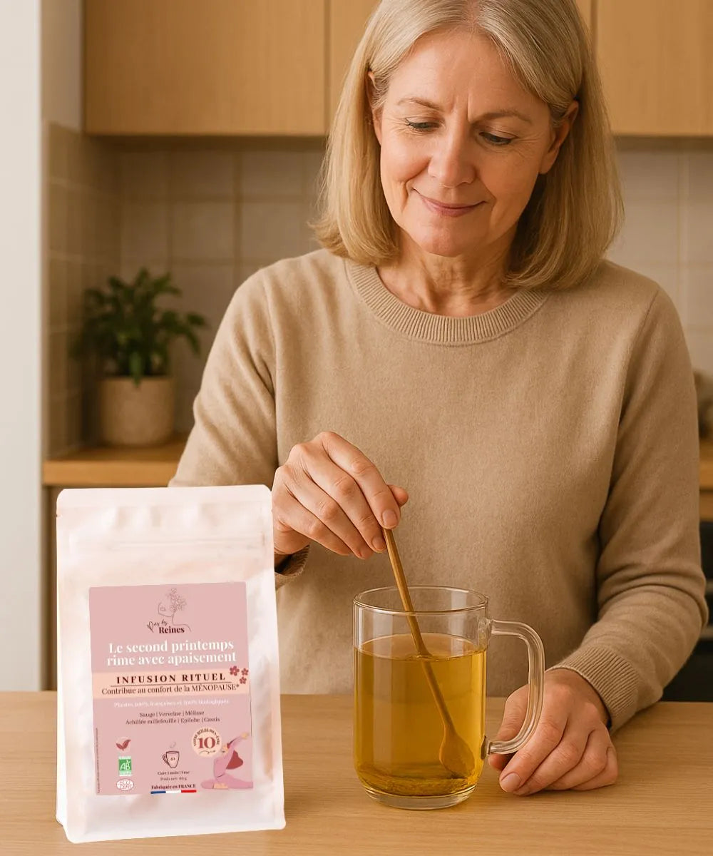 Tisane bio pour la ménopause - Près des Reines