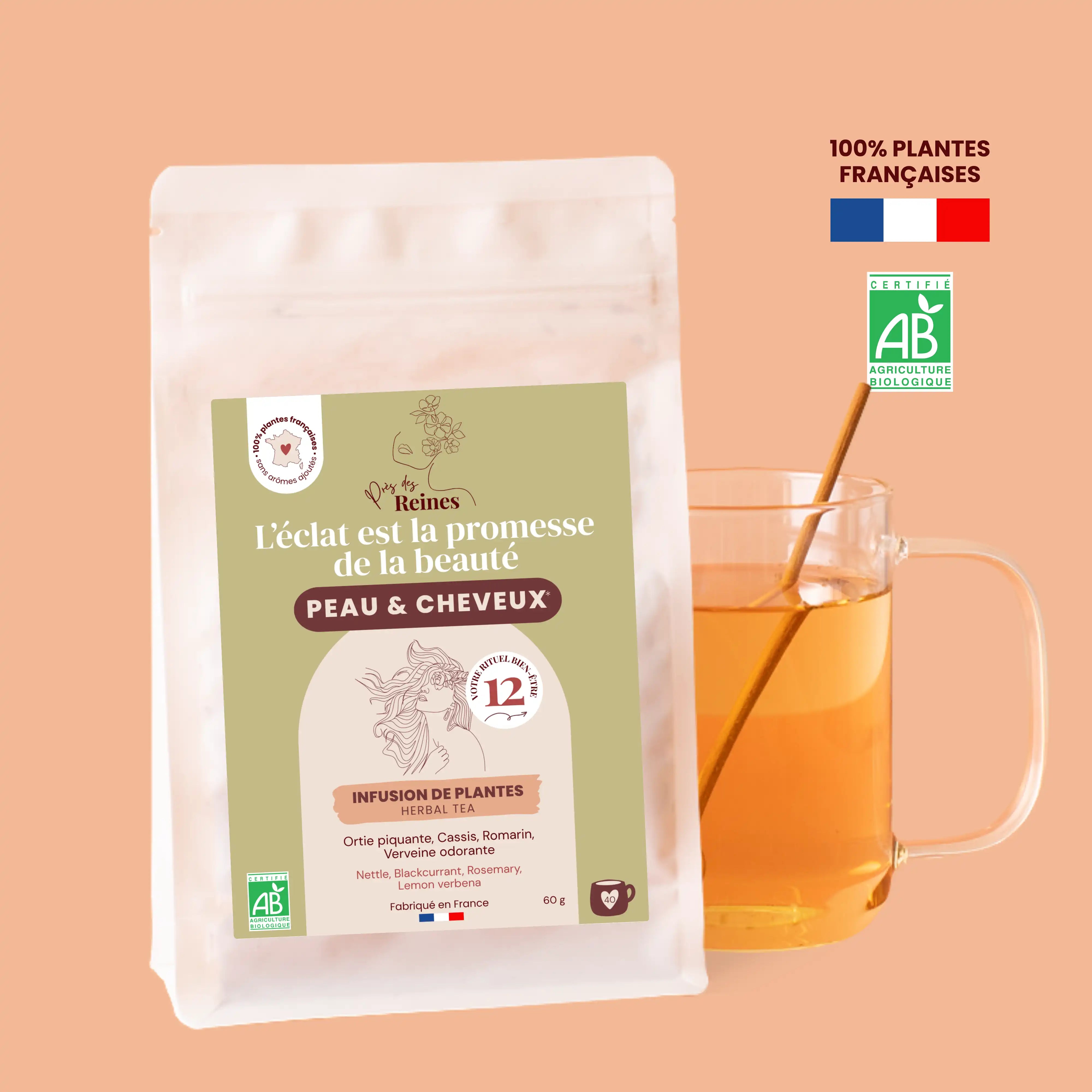 Tisane bio pour peau et cheveux