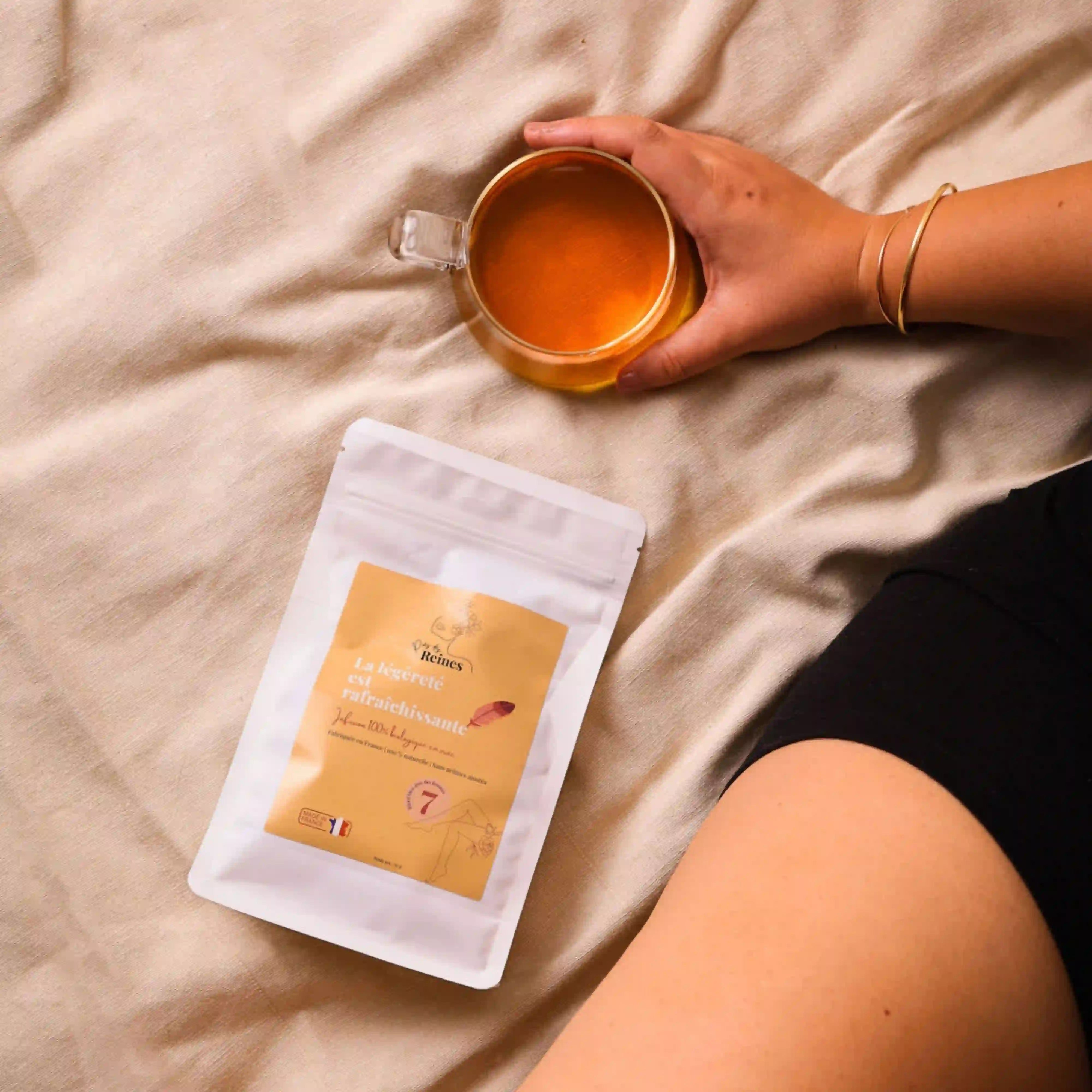 Tisane bio pour les jambes lourdes - ambiance - Près des reines