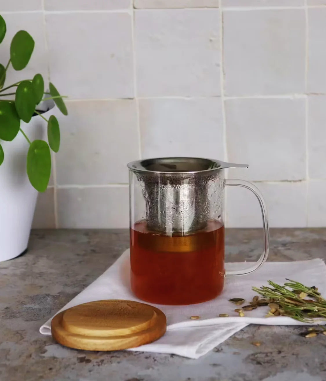 Tisanière en verre borosilicate - 450 ml - Près des Reines