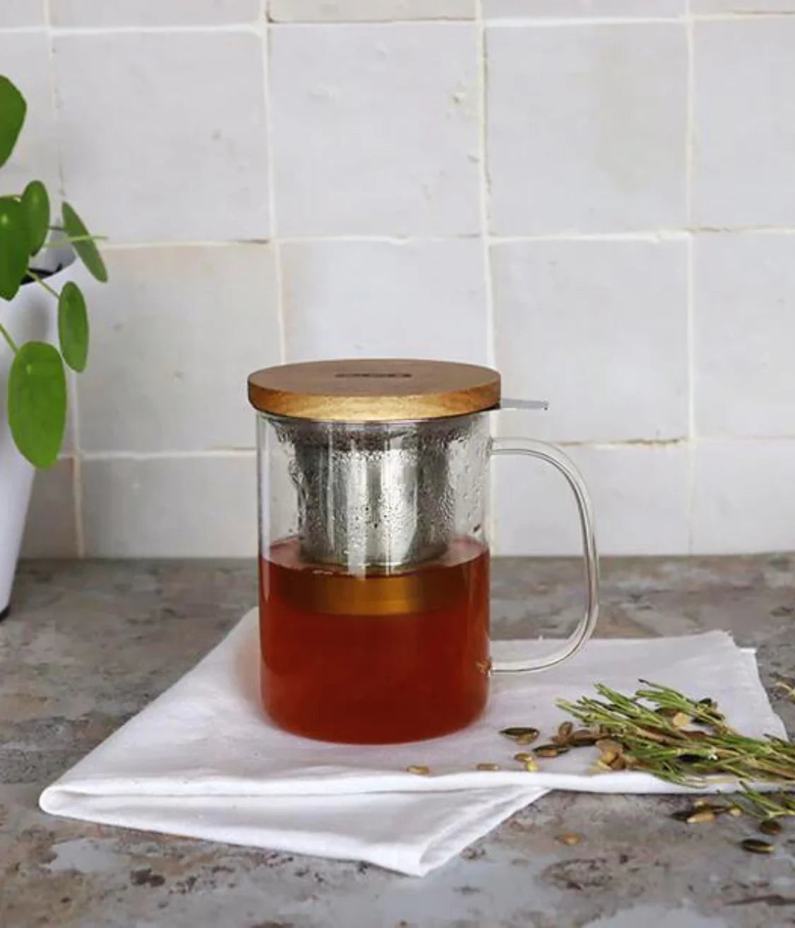 Tisanière en verre borosilicate - 450 ml - Près des Reines