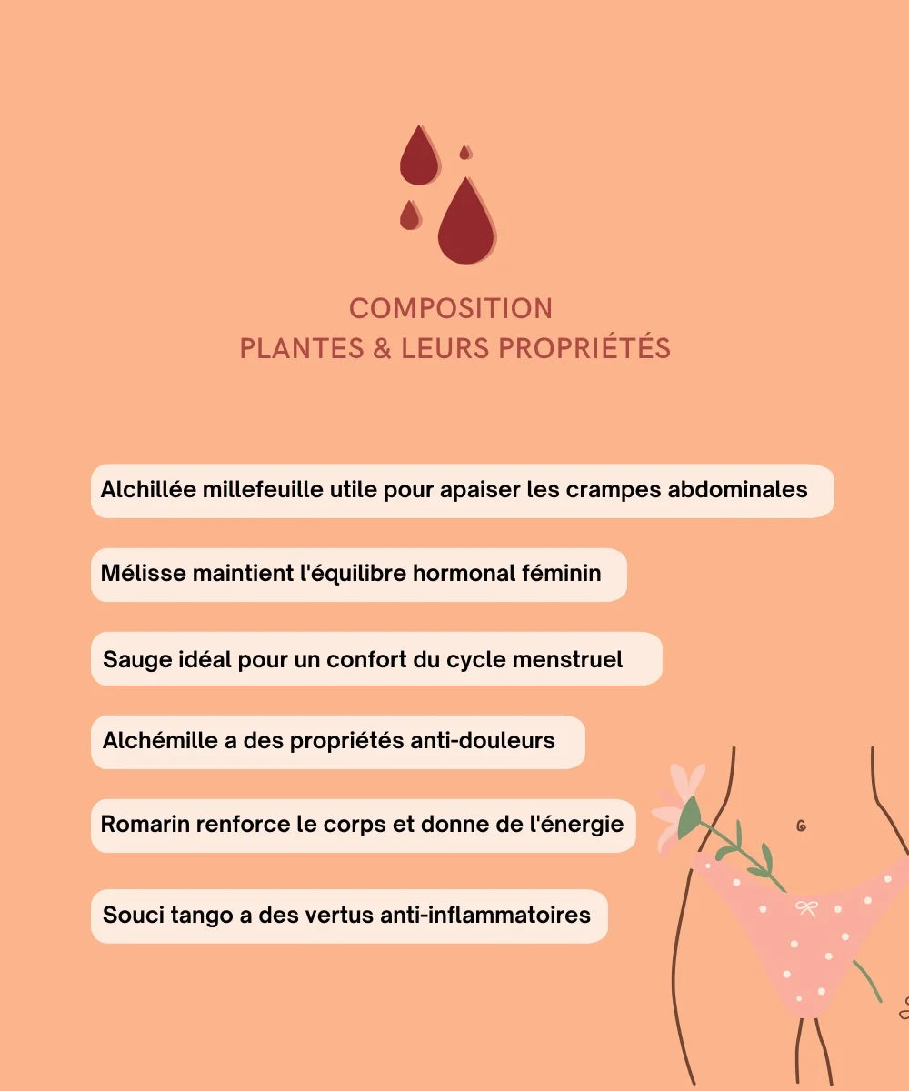Rituel n°4 - Infusion bio - Règles douloureuses - Près des Reines