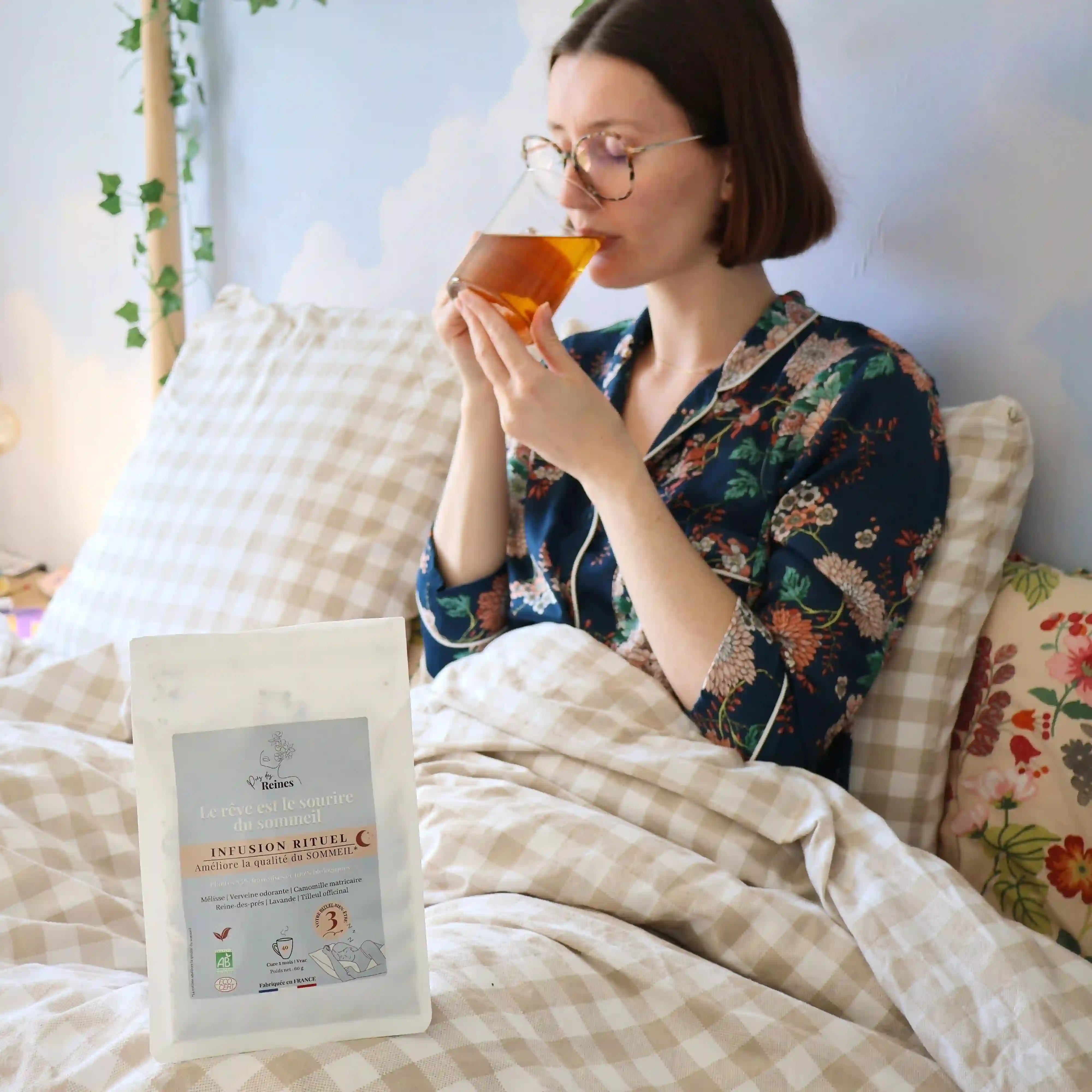 Tisane nuit tranquille bio - ambiance - Près des Reines