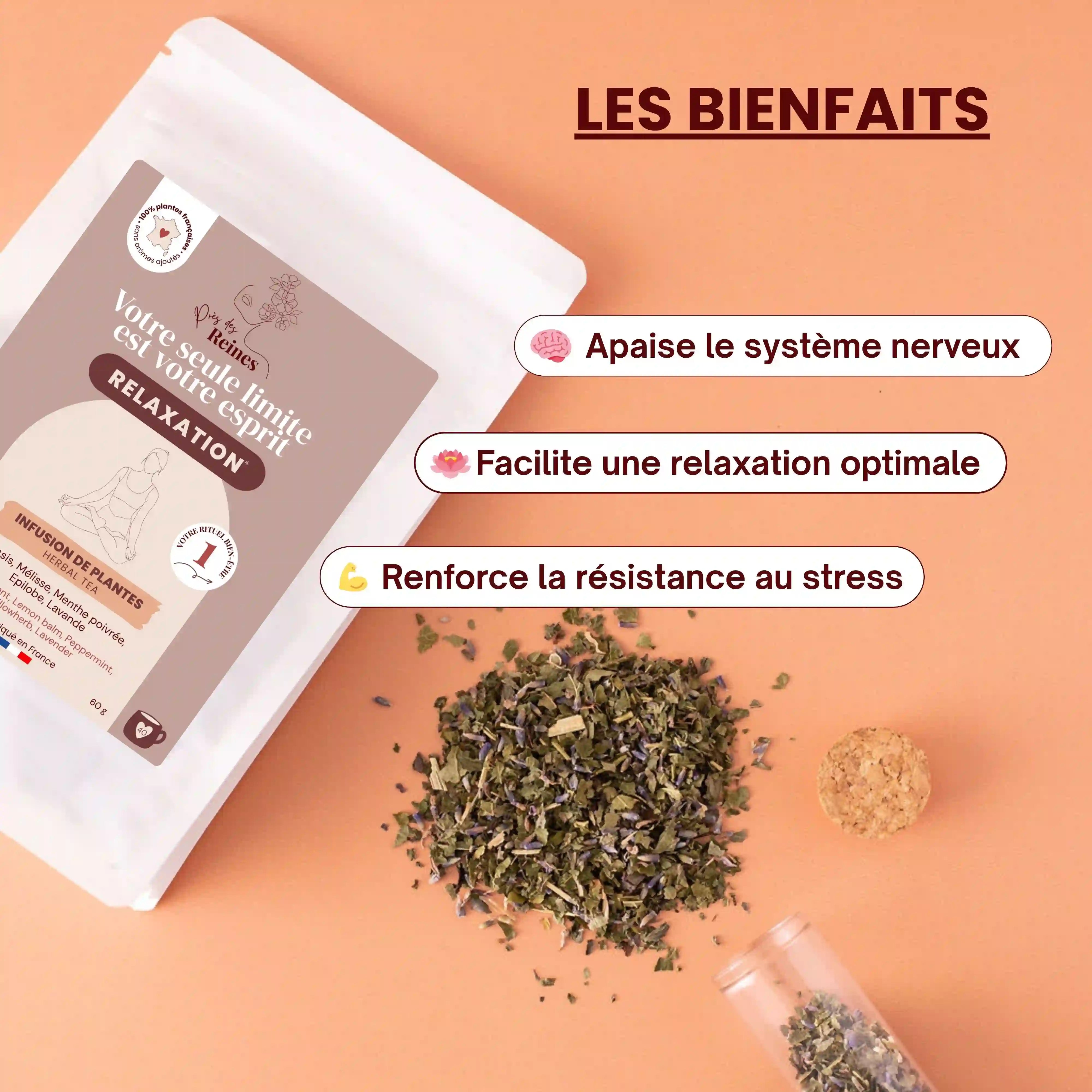 tisane relaxation - bienfaits - près des reines