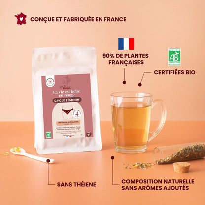 Infusion Cycle apaise - Plantes bio - Près des Reines