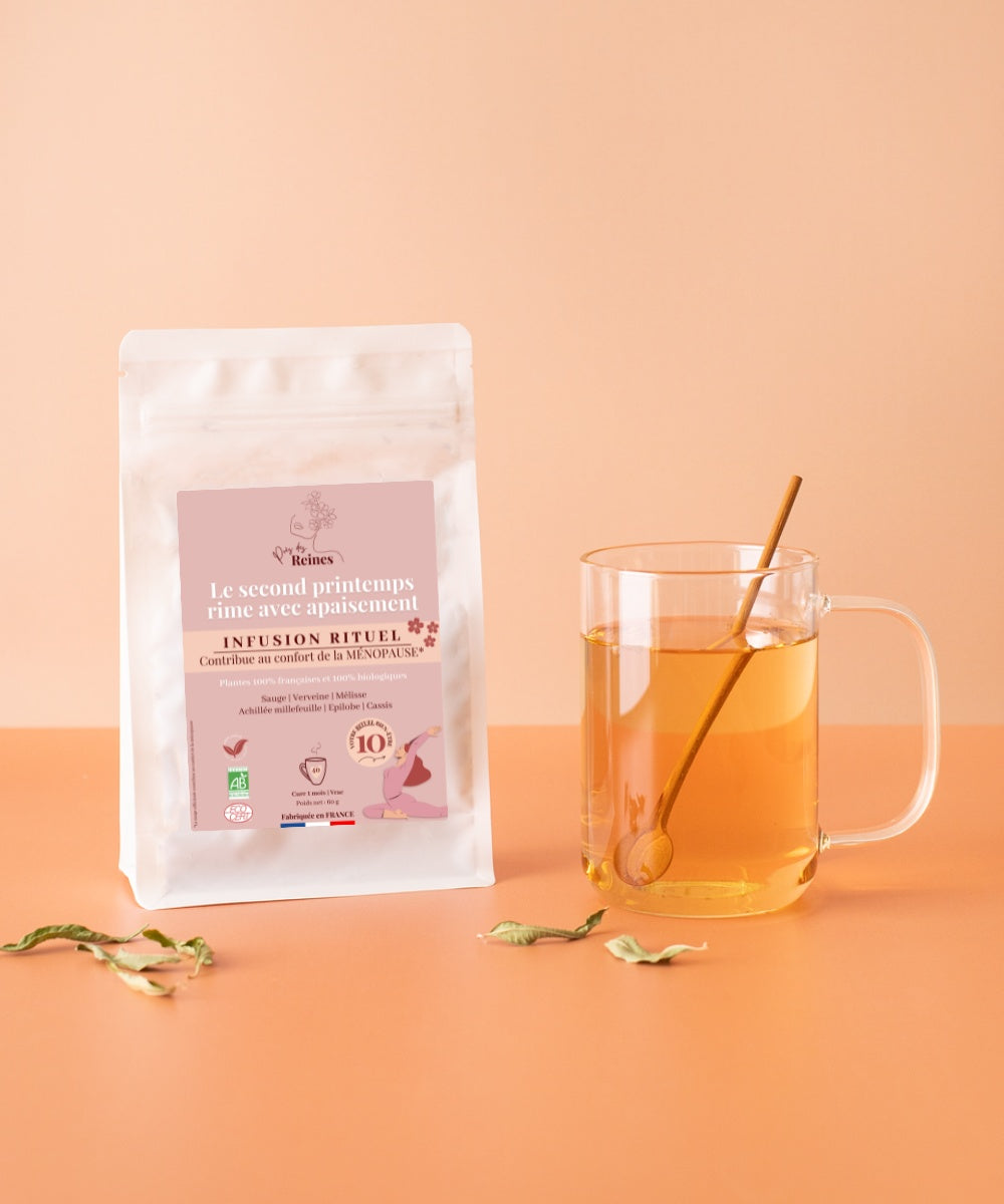 Tisane bio pour la ménopause - Près des Reines