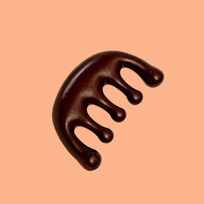 Peigne Gua Sha Cuir Chevelu en bois